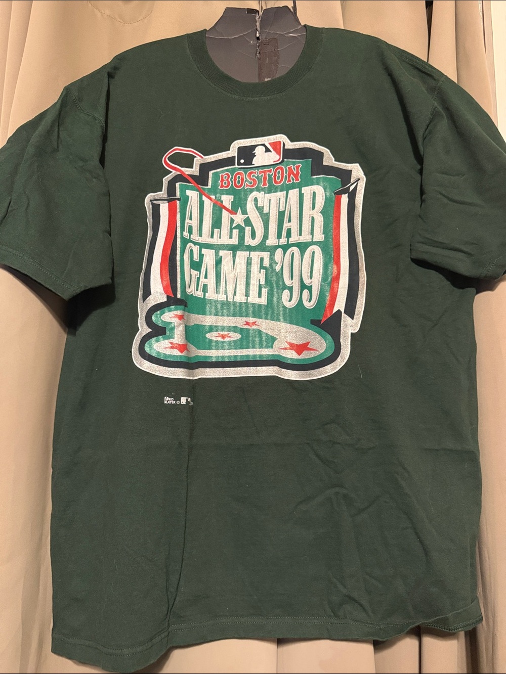 Vintage ‘99 MLB Boston All-Star Game Green Graphic Tee Pro Player Tag XXL